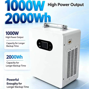 Batería Externa Portátil de Alta Capacidad de 2000 Wh y 1000 W con Carga Rápida de Iones de Litio, Puertos para RV/Auto y Tipo C para Uso en Casa y Camping - Product Image 1