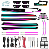 Kit de panneaux de garniture intérieure de voiture LED style lumière d'ambiance dynamique et colorée pour BMW Série 5 F18/F10 2011-2017 RHD