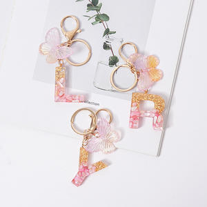 Venta caliente mariposa colgante llavero moda carta acrílico llaveros al por mayor logotipo personalizado bolsa decoración llaveros <span class=keywords><strong>Widget</strong></span> - Product Image 2