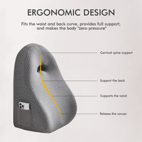 Ergonomische Bettstütze Lendenwirbelstütze Tatami Kopfteil Memory-Schaum-Kissen Abnehmbarer Waschbarer Bezug Erstklassige Qualität Große Leseliege-Rückenlehne