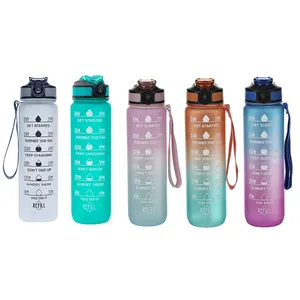 Personalized Kids Tritan Water Bottles Bpa Free Sport Water Jug Outdoor Motivational Water Bottle With Straw