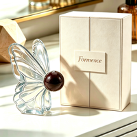 Flacons de parfum en verre au design élégant, en stock, 30 ml, 100 ml, flacons de parfum vides pour femmes avec boîte personnalisée