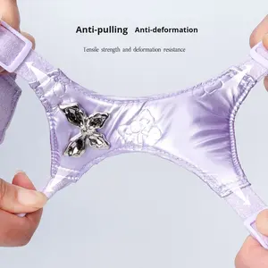 デザイナースタイル バタフライフラッシュ ドッグチェストバックハーネス 脱走防止 軽量 防水 ペットストラップ - Product Image 4