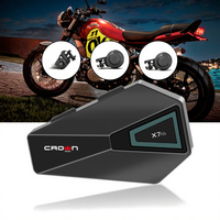 CROWN X7 HiFi BT 5.1 Casque de moto sans fil Interphone antibruit avec radio FM