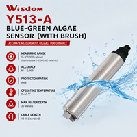 Capteur d'algues bleu-vert en ligne avec brosse autonettoyante pour eaux à forte teneur en algues, méthode de fluorescence 0-300 000 cellules/mL, RS485 MODBUS