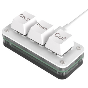 Teclado Compacto con Funciones <span class=keywords><strong>de</strong></span> Copiar, Pegar y Cortar Personalizables, Diseño Intercambiable en Caliente, Teclado <span class=keywords><strong>de</strong></span> Acceso Rápido <span class=keywords><strong>de</strong></span> 3 Teclas para Trabajo <span class=keywords><strong>de</strong></span> Oficina y Juegos <span class=keywords><strong>de</strong></span> Ritmo - Product Image 2
