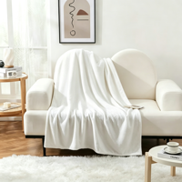Couverture polaire douce et moelleuse personnalisée pour cadeaux d'entreprise, impression par sublimation, cadeau promotionnel, commande en gros