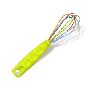 <span class=keywords><strong>Fouet</strong></span> manuel en silicone avec manche en plastique de 10 pouces, coloré, petit mélangeur de pâtisserie pour battre les œufs - Vente en gros - Product Image 4