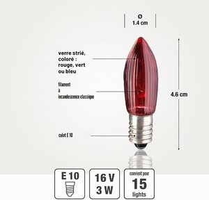 Guirlandes lumineuses LED C7 multicolores, étanches, incassables et à intensité variable pour la décoration de Noël, de la maison, du jardin et des fêtes. - Product Image 2