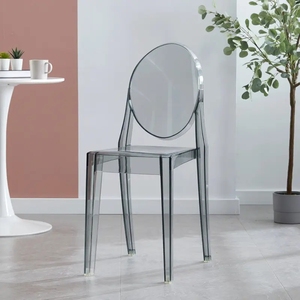Commercio all'ingrosso a buon mercato moderno OEM trasparente acrilico trasparente Victoria fantasma Hotel sedia per banchetti per eventi di nozze - Product Image 6