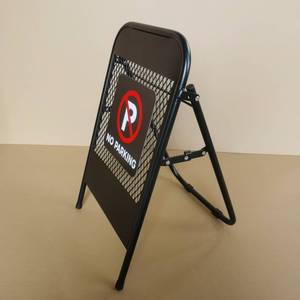 لافتة ممنوع وقوف السيارات، لوحة تحذير باللونين الأسود والأبيض، تصميم قابل للتخصيص، مكان وقوف سيارات خاص فردي أو مزدوج، علامة مرورية - Product Image 3