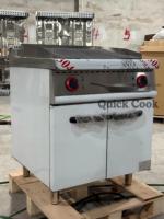 Barbecue commercial à pierre de lave électrique/gaz avec armoire de rangement pour la cuisson de steaks et de grillades en restaurant