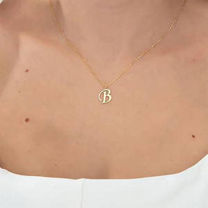 Collar con Colgante de Letras del Alfabeto Inglés Tridimensional, Acero Inoxidable, Personalizado, de la A a la Z, para Hombre y Mujer, Joyería Clásica con Letras - Product Image 4