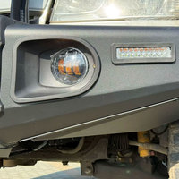 Accessoires tout-terrain 4x4, barre de protection avant en acier noir pour Toyota Land Cruiser LC100