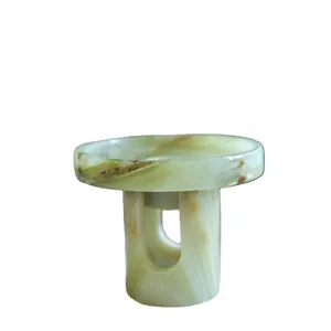 Faith Stone's Best Looking Green Onyx Marble Candle Holder Natural Stone Accessory Product