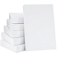 SUNCOLOR Lot de 6 boîtes cadeaux rigides en carton blanc moyen de 14 pouces avec couvercles pour vêtements et cadeaux