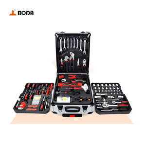 Ensemble d'<span class=keywords><strong>outils</strong></span> à main de 187 pièces, chariot, coffret de rangement en aluminium, trousse à <span class=keywords><strong>outils</strong></span>, <span class=keywords><strong>valise</strong></span> avec roues, support OEM OBM pour la réparation de pièces automobiles, usage domestique - Product Image 4