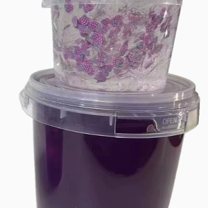 Jouet en plastique souple avec perles violettes dans un récipient transparent, anti-stress - Product Image 1