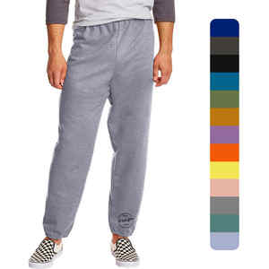 กางเกงวอร์มเอวกลางเอวตรงสำหรับผู้ชาย, กางเกงวิ่งออกกำลังกายฟิตเนสสตรีทแวร์เอวยางยืด - Product Image 1