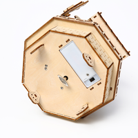 Vente en gros de modèles de maisons en bois 3D en forme de moulin à vent de Noël, puzzles en bois 3D à faire soi-même pour adultes, kit de décoration de Noël à assembler