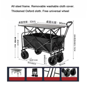 Heavy Duty Vagon Plegable <strong>Foldable</strong> Camping Cart for Beach Picnic Garden Cart <strong>Trolley</strong> for Shopping Storage OEM Customizable - Product Image 5