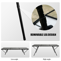 Table de camping pliable en aluminium légère, bureau de voyage compact et pliable pour pique-nique, randonnée, plage
