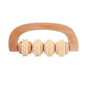 Rodillos sinápticos de mano de madera estimulan los puntos de acupuntura a través del balanceo para promover la circulación - Product Image 1