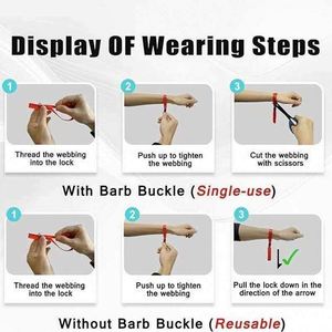 Bracelets tissés personnalisés en polyester pour festivals avec carte RFID NFC – Bracelets en tissu tissé pour tous les événements - Product Image 4