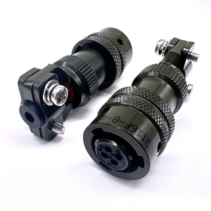 Amfenolo Socapex, PT, lega di rame a parete a 4 vie MIL Spec connettore circolare riceptaclegreen, contatti a parete, guscio 8 - Product Image 3