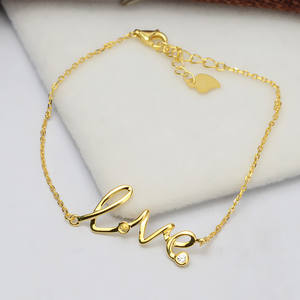 Bandeja Vacía de Plata S925 para Joyería de Perlas, Estilo Amor, Tallas 6-13, Accesorios de Bricolaje, Semiterminada, para Pulseras de Moda - Product Image 5