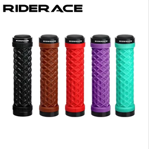RIDERACE 1 Paire de Poignées de Guidon de Vélo en Caoutchouc à Double Verrouillage Antidérapantes et Absorbant les Chocs pour <span class=keywords><strong>VTT</strong></span> et Vélo de Route - Product Image 1