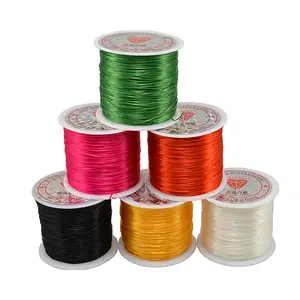 High Elastic Nylon Thread Weaving Clear Power Elastic Beading Thread Rubber Stretchy Cord for hair extension