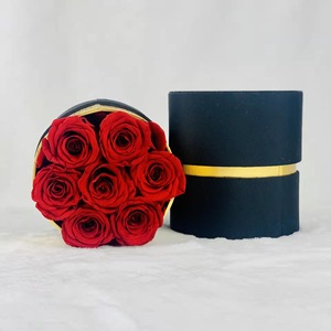 ดอกไม้ตกแต่งคริสต์มาสราคาที่แข่งขันนิรันดร์เก็บรักษาไว้นานกุหลาบในกล่องของขวัญรอบ - Product Image 4