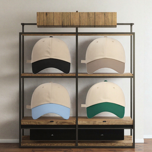 Casquette de baseball unisexe en coton à 5 panneaux, logo personnalisé, réglable, bicolore, décontractée, pour l'extérieur - Product Image 3
