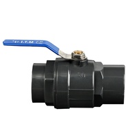 Válvula de bola de plástico de compresión roscada para riego, manual, OEM, de 1/2 y 3/4 pulgadas, UPVC PVC, superventas de fábrica