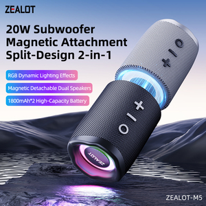 ZEALOT M5 20W TWS Altoparlante Portatile Magnetico <span class=keywords><strong>2</strong></span> in 1, Si Divisa in Due Altoparlanti Separati o Si Combina in Uno Singolo per Uso Individuale o Condiviso - Product Image 3