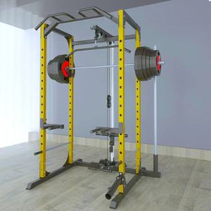 Support de musculation multifonctionnel rack de squat <span class=keywords><strong>cage</strong></span> de rack de puissance avec poulies tout-en-un entraîneur fonctionnel avec système de pulldown lat - Product Image 3