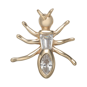 Nueva llegada 14K oro sólido gema hormiga superior Animal extremo sin rosca Daith cuerpo joyería al por mayor para perforación dérmica - Product Image 5