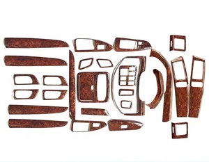 Cubierta de Panel embellecedor de Color de madera <span class=keywords><strong>Interior</strong></span>, superposición de estilo de coche para <span class=keywords><strong>Toyota</strong></span> <span class=keywords><strong>Land</strong></span> <span class=keywords><strong>Cruiser</strong></span> <span class=keywords><strong>120</strong></span> Prado FJ120 2003-2009, accesorios - Product Image 1
