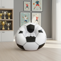 Sofá Inflable Individual Moderno en Forma de Balón de Fútbol para Adultos, Cama de Baloncesto para Uso en Interiores del Hogar