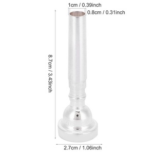 Boquilla para <span class=keywords><strong>Trompeta</strong></span> 3C, Accesorio para Instrumentos Musicales, Compatible con Yamaha, <span class=keywords><strong>Bach</strong></span>, Conn, King Silver - Product Image 2