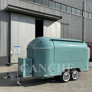 Camionnette alimentaire certifiée DOT/CE avec four, remorque mobile pour pizzas en plein air - Product Image 2