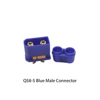 Conector Antichispas QS8-S 130A de Alta Corriente, 500V CC, IP5X, Enchufe QS para Vehículos Eléctricos, Drones y Baterías de Aeromodelismo