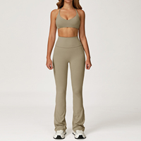 Ensemble de survêtement deux pièces OEM personnalisé pour femme, collection automne-hiver, idéal pour le yoga et le sport, grandes tailles