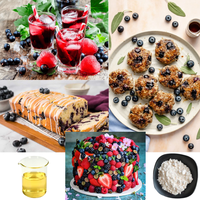 Halal gecertificeerde bessensmaak (blauwe bes, aardbei, cranberry, zwarte bes) extract voor bakproducten, dranken, room en fruitdranken