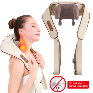 Masajeador de cuello y hombros, masajeador de espalda Shiatsu de tejido profundo con calor para aliviar el dolor, masaje eléctrico de amasamiento y compresión muscular - Product Image 1