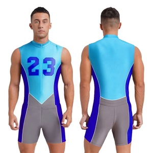 Maillots de bain pour hommes : Tenue de sport avec short intégré pour le cyclisme, la natation, la course à pied et l'entraînement – Vêtements de natation - Product Image 2