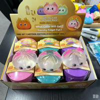 Jouet Squishy en forme de dessin animé rembourré de Vaseline, formes d'animaux (vache, cerf, dragon) et de fruits, divers styles, décoration modelable