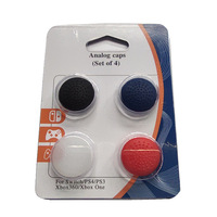 Lot de 4 capuchons antidérapants en silicone souple pour joysticks analogiques, protections anti-usure pour manettes PS5