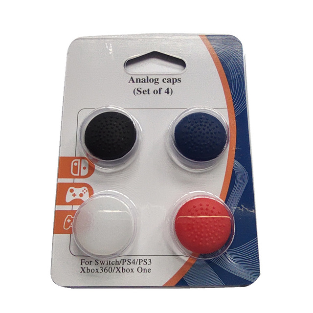 4 Pack Anti Slip Soft Silicone Thumbstick Caps Anti Wear Analog Joystick Thumb Grips Protective Button Covers for PS5 Controller